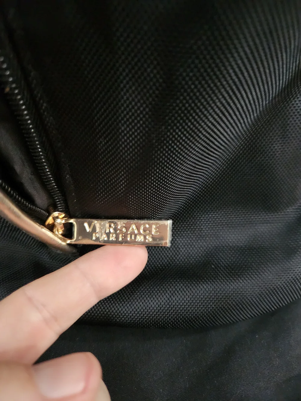 Men's Versace Backpack with Gold Accents